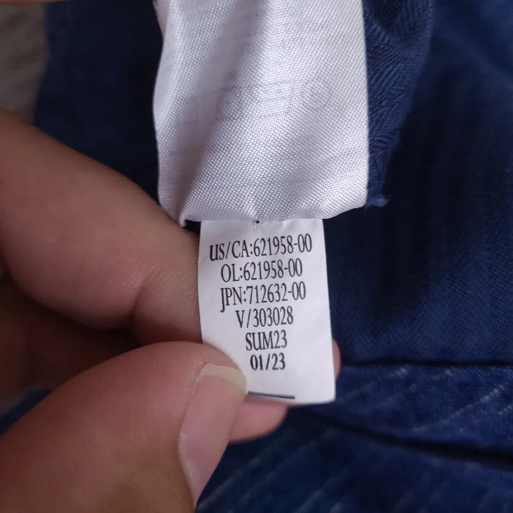 Banana Republic Shorts Mens 37‎ Blue Linen Blend Striped Chino Preppy